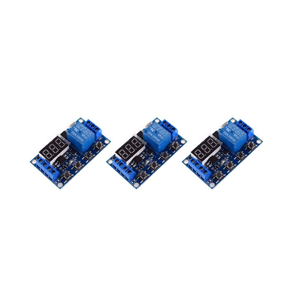 3X 6-30V Support Micro-Usb 5V Led Display Automation Cycle Delay Timer Control Off Delay Relay 6V 9V 12V 4713612701031