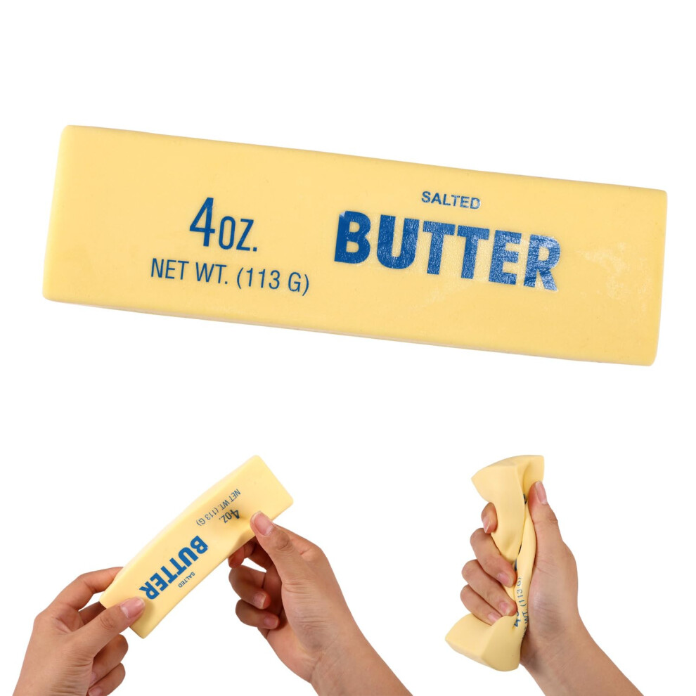 Squishy Butter Toy Pu Slow Rising Stress Relief Squeeze Stick For Anxiety Relief Light/Yellow