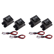 4 STKS Power Relay DC12V Spoel, 30A SPDT (1NO 1NC) 120 VAC met 10 Quick Connect Terminals Draden (DC12V)