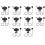 40 Pcs Momentary  Momentary Push Button  Off  12V 24V Surface Mount  Button 1