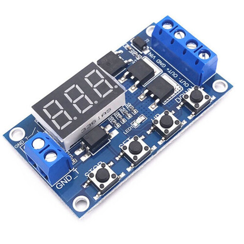 6Pcs DC12-24V Dual MOS Digital  Delay Relay Trigger Cycle Timer Delay  Circuit Board Timing Control Module