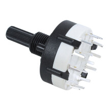 8X 3P4T 3 Pole 4 Position Single Wafer Band Selector Rotary W Knob