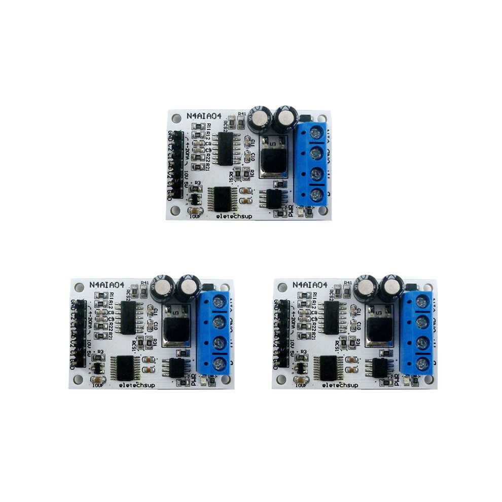 3X Eletechsup 4-20Ma Voltage Signal Acquisition Rs485 Modbus Rtu Module For Plc Current Transmitter Measuring 6031535583205