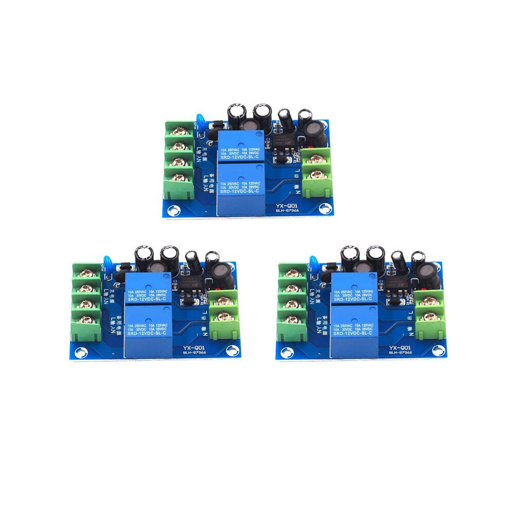 3X 220V 2 Way Power Automatic Switcher 10A Dual Power Supply 2 In 1 Out Power Failure Transfer Board Module 4712799396283