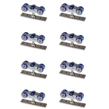 8X Herrajes para Puertas Plegables Polea para Puertas Correderas de Madera Herrajes para Muebles Rueda Rodillo para Puerta de Granero Puerta de Pared