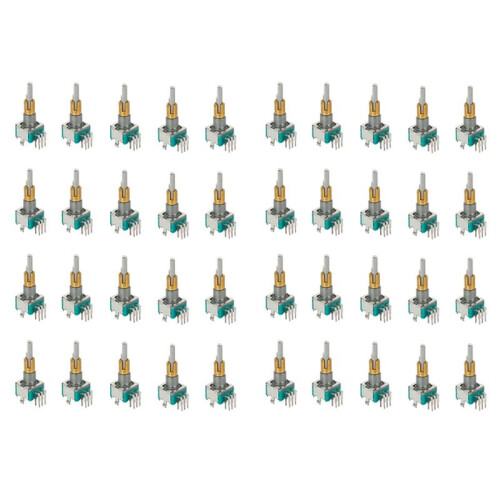 40PCS EC11EBB24C03 Dual Axis Encoder with  30 Positioning Number 15 Pulse Point Handle 25mm