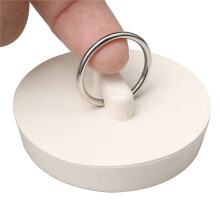 2pcs 1 3/8in White Rubber Wash Basin Bathtub Plug Sink Plug Drain Pipe Plug Sink Plug Water Plug