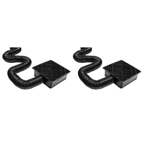 2X Catch Basin Downspout Flexible Extension Storm Drain Catch Basin Drainage System Drain Adapter