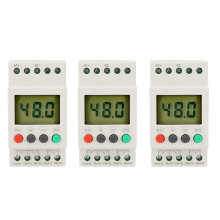 3X Spanningsdetectierelais SVR1000 Spanningsbeveiliging Digitale Eenfasebewakingsbeveiligingsrelais, ACDC 24-48V