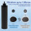 8PCS Water Filter Replacement for  Black Activated Carbon BB9-2 Filters for Gravity-Fed Water Filter System 4