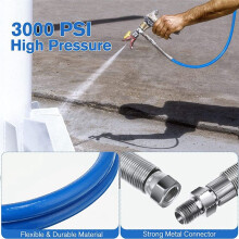 2pcs 4Ft Airless Paint Spray Extension Hose,3/16Inch Pressure Paint Spray Whip Hose,3000PSI Extended Wall Painting Tube