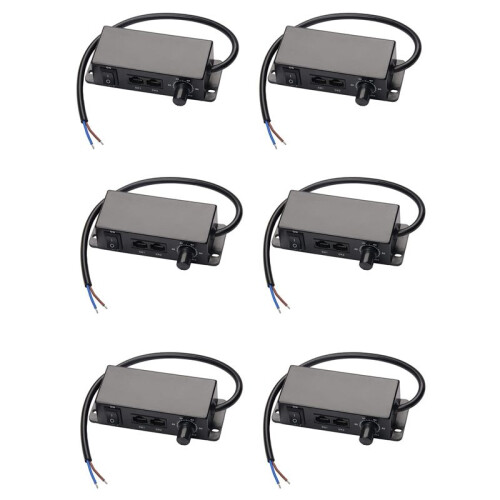 6X  0-10V Dimmer  Seriesable Sync Controller Rotary /Off for 0/1-10V Dimmable LED Drivers Electronic Ballasts