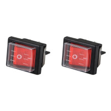 2PC 36X29Mm SPST 4 Pin Waterproof Boat Rocker  for Industrial Vacuum Cleaners with Waterproof Cover
