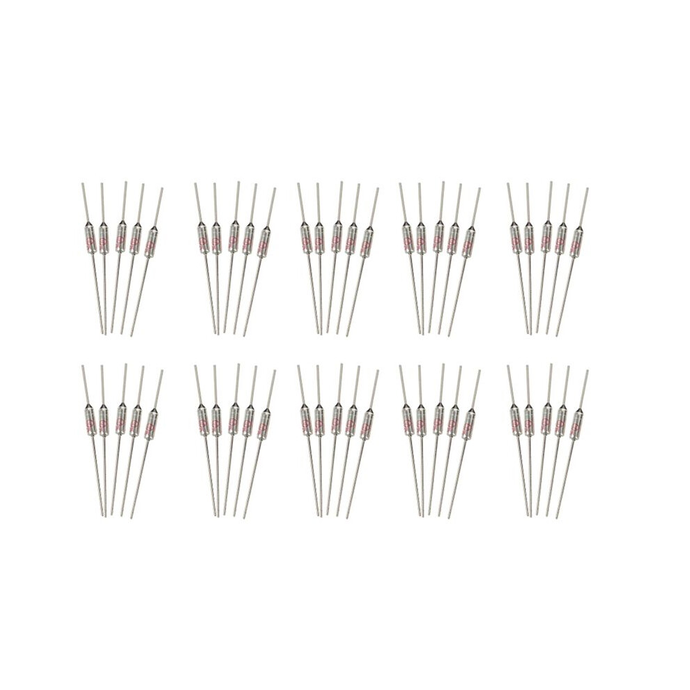 50 Pcs Circuit Cut Off Tf 185 Celsius 250V 10A Temperature Thermal Fuses 4711677963302