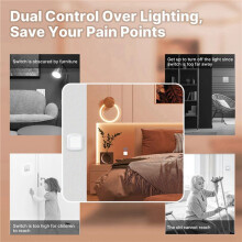 3X Tuya WiFi Button Scene Wireless Light Wall Low Power Consumption No Wiring for One Tap to Run