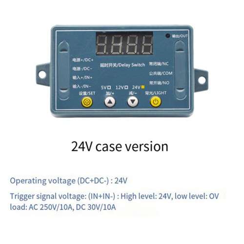 2X  24V 10A Adjustable  Delay Relay Module 32 Modes LED Digital Timming Trigger Timer Control  Pulse Cycle 1