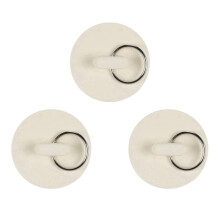 3pcs 1 5/8in White Rubber Wash Basin Bathtub Plug Sink Plug Drain Pipe Plug Sink Plug Water Plug