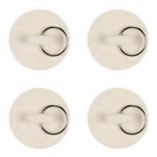 4pcs 1 3/4in White Rubber Wash Basin Bathtub Plug Sink Plug Drain Pipe Plug Sink Plug Water Plug