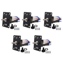 5X Tuituimelschakelaars Momentary 6 Pin 3 Position ()-Off-()/Down Polarity Reverse met Paneel, Draden en Kap