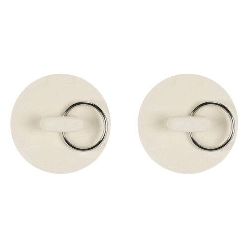 2pcs 2in White Rubber Wash Basin Bathtub Plug Sink Plug Drain Pipe Plug Sink Plug Water Plug