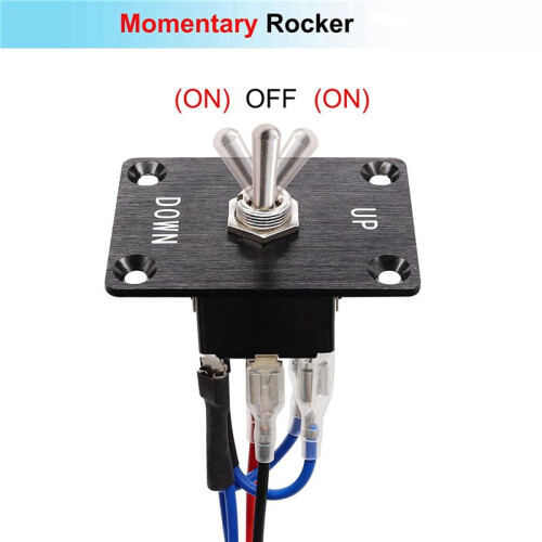 5X Rocker Toggle Switches Momentary 6 Pin 3 Position ()-Off-()/Down Polarity Reverse  with Panel 1