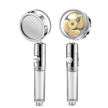 2X Supercharged Shower Shower High Pressure Shower Set Super Turbo Shower with 3 Spray Modes Gold