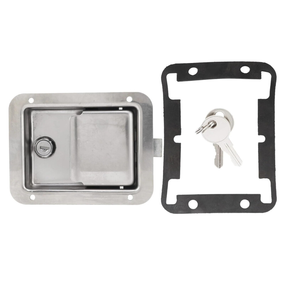 2 Pcs Stainless Steel Toolbox Latch With Keys, Heavy Duty Lock For Trailer, Truck And Rv 9169991137612