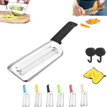 304 Stainless Steel Shredder Knife with Dual Blades, NonSlip Grip Vegetable Slicer Black
