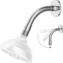 Adjustable Shower Head Extension Arm with 360 Rotation and Height Control, RustResistant Stainless Steel