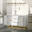 Homcom HOMCOM Sideboard Storage Cabinet with Adjustable Shelves, White 6
