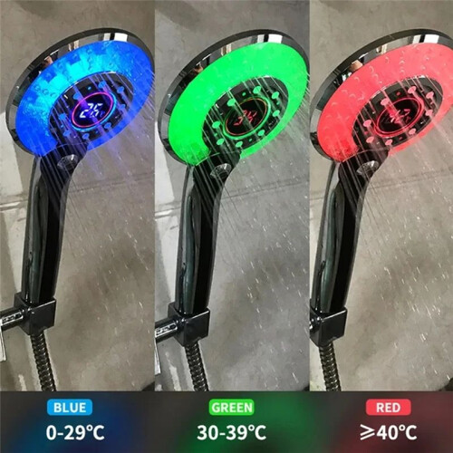 LED Shower  Digital Temperature Control Shower  3 Spray Modes Water Saving Shower Filter Bathroom Accessories,A 1