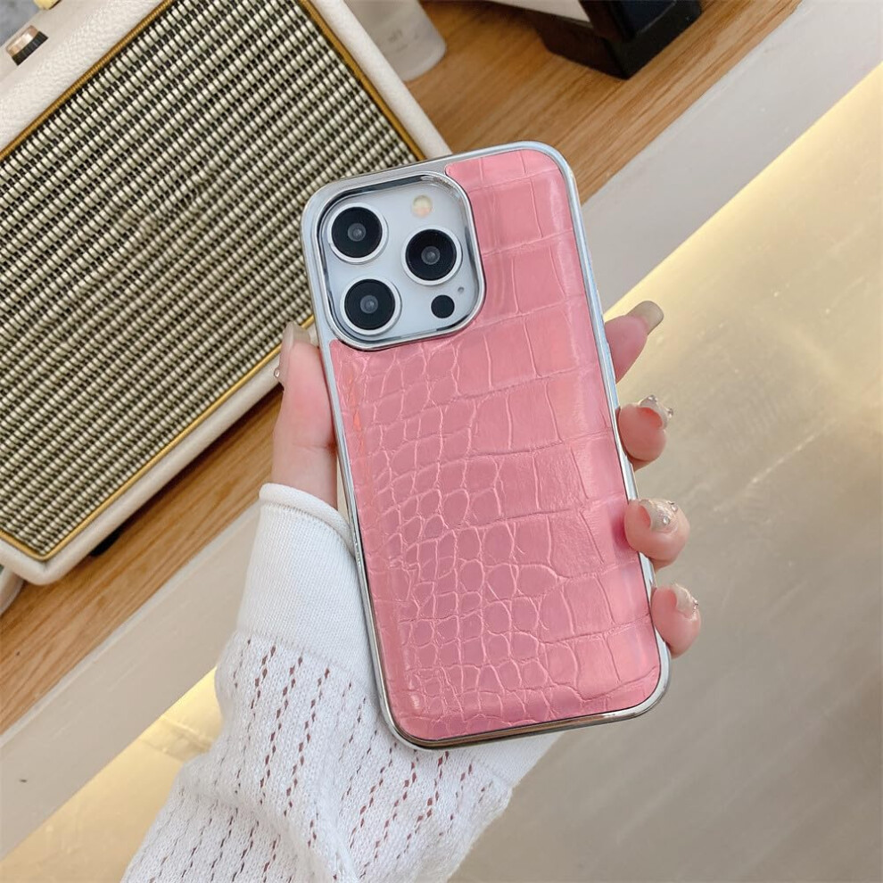 Crocodile Pattern Case For Iphone 16, Slim Fit Leather Protective Cover With ScratchâResistant Finish Pink 9169991087023