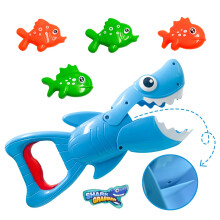 Bath Toys for Toddlers, Shark Grabber Bath Toy Set with Floating Fish and Interactive Biting Action for Kids Ages 38