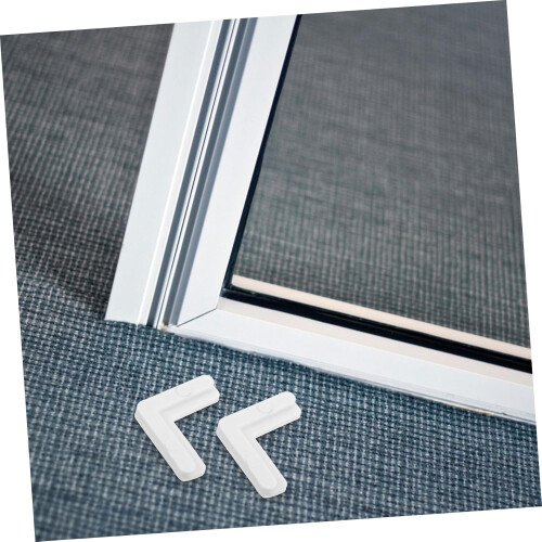 50pcs Window Screen Corner Brackets Kit Plastic Right Angle Connectors Secure 90 Frame Fit 2