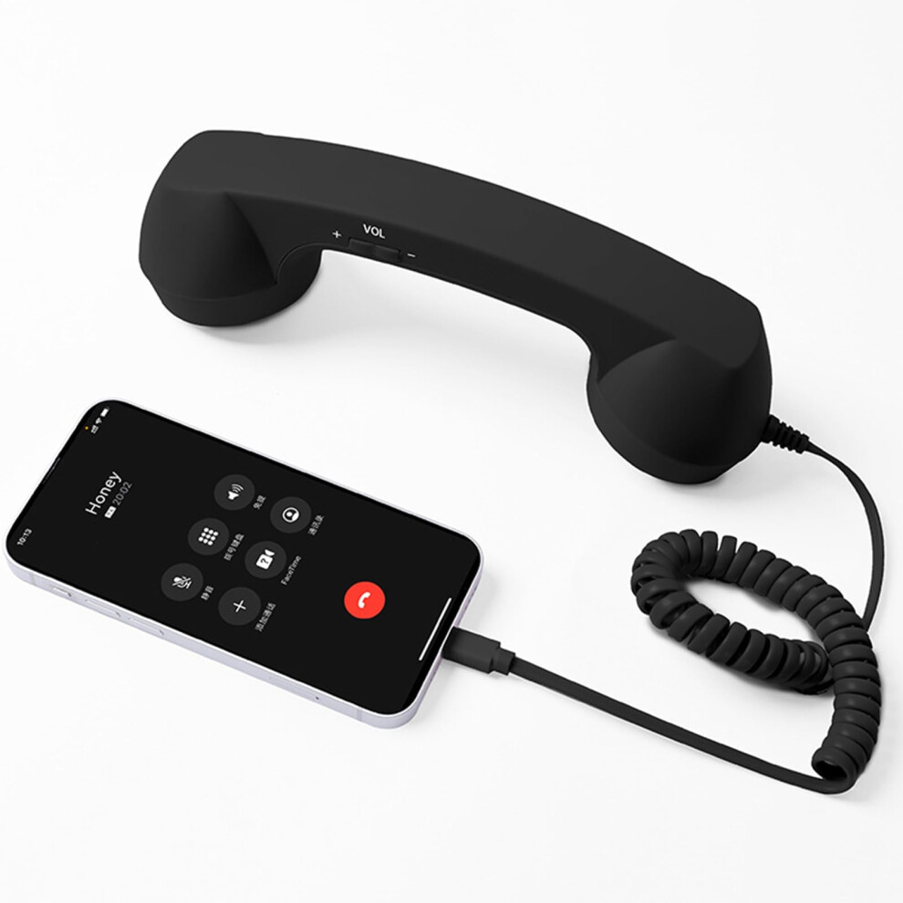 Retro Phone Handset With Vintage Ergonomic Design, Clear Hd Audio, Typec And 3.5Mm For Iphone Android 9169991138053