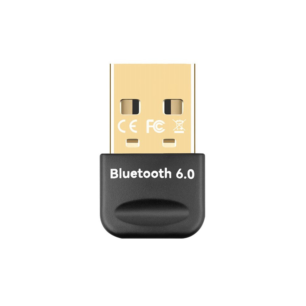Usb Bluetooth6.0 Adapter Bluetooth6.0 Receiver Transmitter Usb Dongle For Keyboard Mouse Headphone Speaker Black 6032048797073