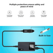 Car Charger for AIR 3/3S Battery Remote Control Vehicle Charger Hub Portable Intelligent Charger with LED Display