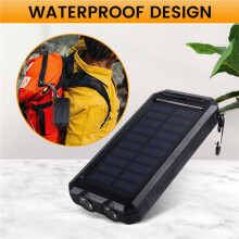 Outdoor Emergency Kit Solar Charger Portable Waterproof Solar Charging Bank Mobile Lighting Power Supply