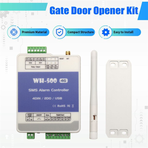GSM 4G WH-500-EU Gate Door Opener Relay  Remote Controller Remote Wireless Alarm Controller with APP Control 1