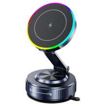 15W Foldable Magnetic Car Mount Charger Wireless Car Charger for Car Dashboard,360 Vacuum Magnetic Phone Holder for Car