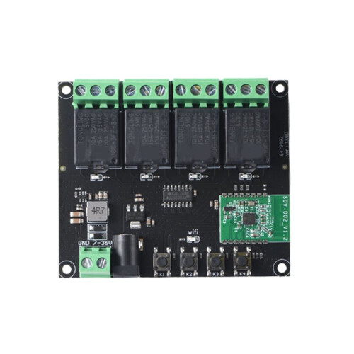 4CH 7-36V Wifi  Module Wireless Relay  APP Remote Control  Timer 10A  Home 1