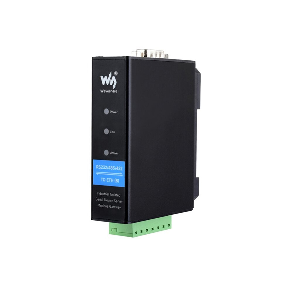 Waveshare Rail-Mount Serial Server Rs232/485/422 To Rj45 Ethernet Module Tcp/Ip To Serial Modbus Gateway Mqtt Gateway 6031369143613