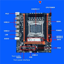 Carte Mère X99H + Processeur E5 2660 V3, Socket B85 Lga2011-3, 4 Emplacements RAM DDR4 REG ECC, M.2 PCIe SATA3.0, Carte Mère de Bureau X99