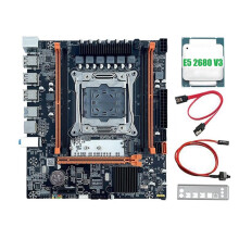 X99H Motherboard+E5 2680 V3 CPU B85 LGA2011-3 4X DDR4 REG ECC RAM Slots M.2 PCIE SATA3.0 X99 Desktop Motherboard