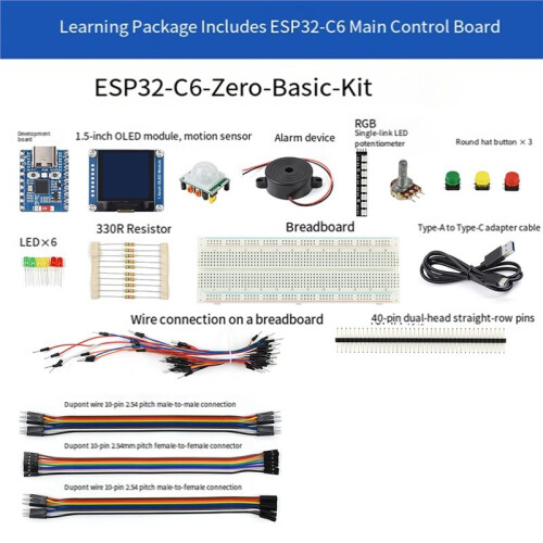 ESP32 C3/C6 Zero  Development Board Kits 2.4GHz Wi-Fi &  5 RISC-V 4MB for -ESP-IDF Programming C6 2
