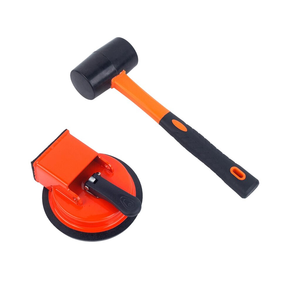 Floor Repair Tool Combining Suction Cup With Rubber Hammer Adjustable To Different Floor Textures And Widths 6031112897107