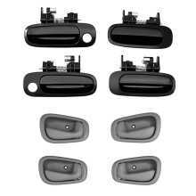 8PCS Car Door Handle Outside Door Handle Kit for 1998-2002 69206-02050 69205-02050 69220-02040 Gray