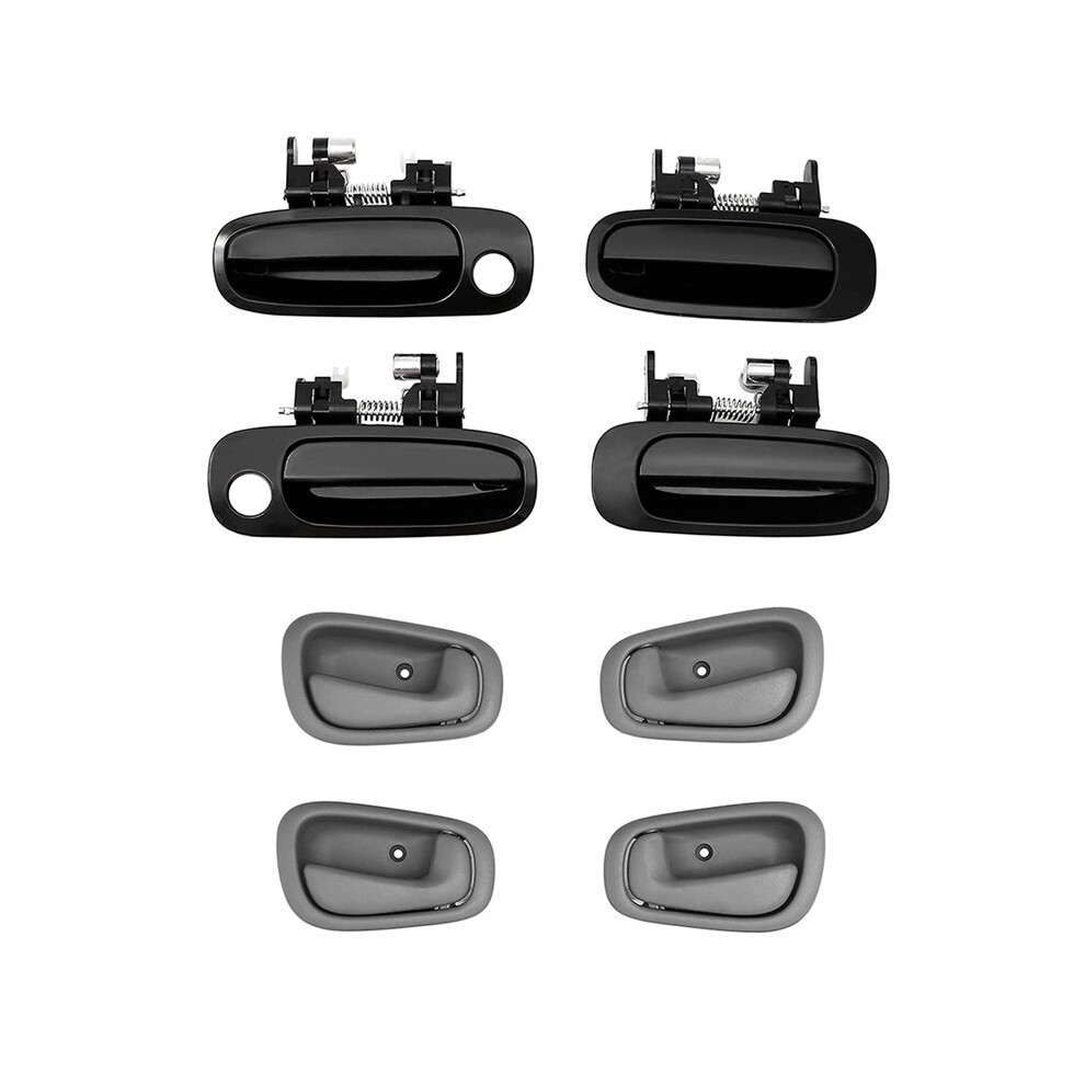 8Pcs Car Door Handle Outside Door Handle Kit For 1998-2002 69206-02050 69205-02050 69220-02040 Gray 6032664187340