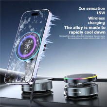15W Car Charger Vacuum Magnetic Phone Holders for Your Car Suction Cup Phone Mount 360 Adjustable Phone Mount
