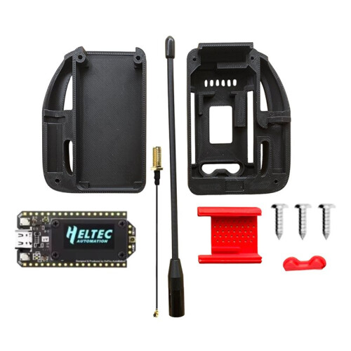 Meshtastic Heltec V4 WiFi LoRa 32 Dev-Board Case Set with Antenna ESP32 SX1262 Solar Powered BLE Low Power A 1